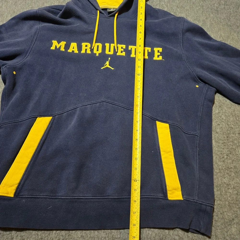 Nike Jordan Marquette University Hoodie Mens XL Blue Yellow Jumpman NCAA Y2K